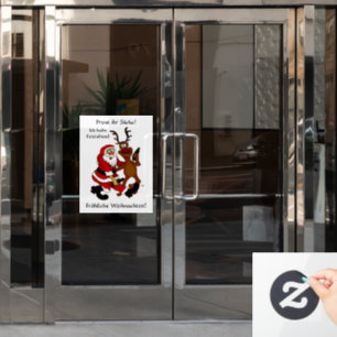 Prost it bags - Frohe Weihnachten! Deutscher Text Fensteraufkleber