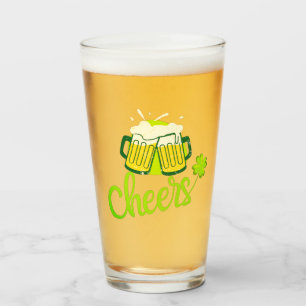 Prost mit Shamrock - St. Patrick's Day Glas