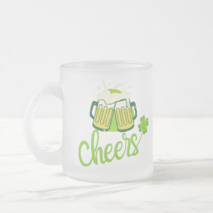 Prost mit Shamrock - St. Patrick's Day Mattglastasse