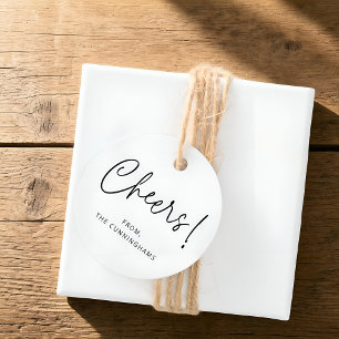 Prost! Moderne elegante einfache schicke Familienn Geschenkanhänger