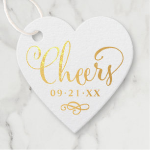 Prost Moderne Schrift Herz Hochzeit Geschenkanhänger