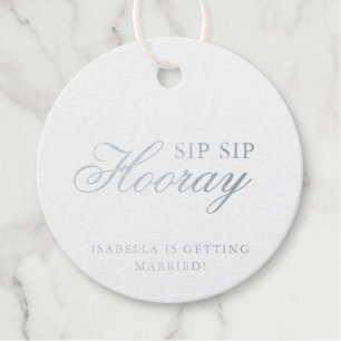 Prost Prost Hurra Elegante Silberfolie Brautparty Geschenkanhänger