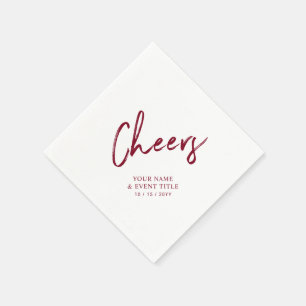 Prost Roter Pinsel Schriftzug Individuelle Party Serviette