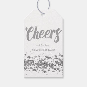 Prost silber glänzende Geschenkanhänger