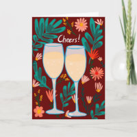 Prost! Sparkling Wine Champagne Blume Glückwünsche