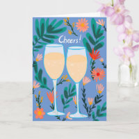 Prost! Sparkling Wine Champagne Blume Glückwünsche