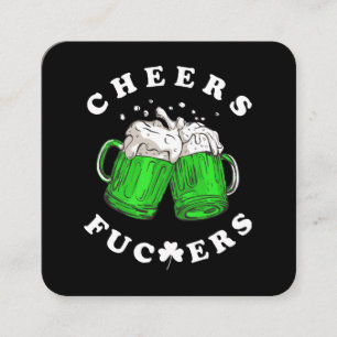 Prost St Patricks Day Biertrinken Lustig Quadratische Visitenkarte