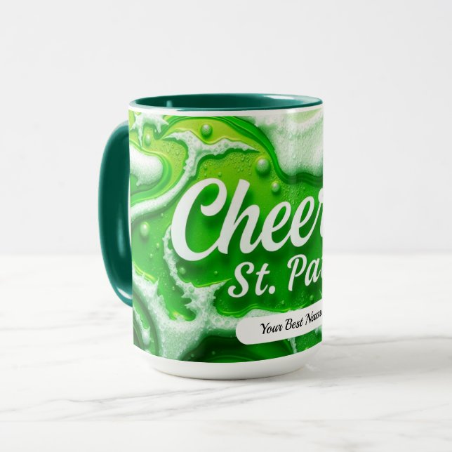 Prost St Pats Schaum Tasse (Vorderseite Links)