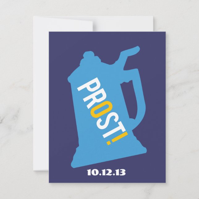 Prost Toast Mens 50e Anniversaire Fête Invitation (Devant)