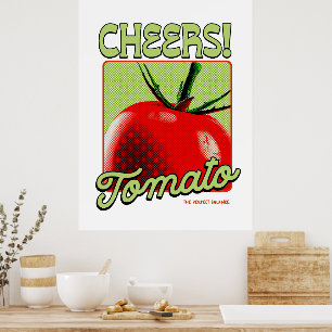 Prost Tomate Retro Pop Art Poster
