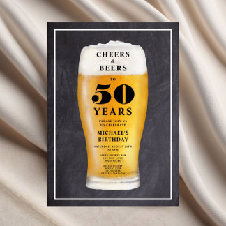 Prost Und Bier 50. Geburtstag Einladung
