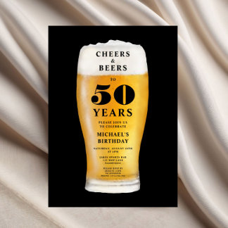 Prost Und Bier 50. Geburtstag Einladung
