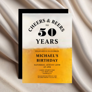 Prost Und Bier 50. Geburtstag Einladung