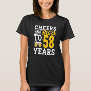 Prost und Bier auf 58 Jahre Biertrinken 58 Jahr T-Shirt