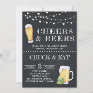 Prost und Bier Baby Shower Tafel Einladung
