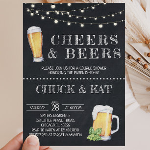Prost und Bier Baby Shower Tafel Einladung