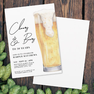 Prost und Bier Männergeburtstag Einladung