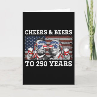 Prost und Bier zu 250 Jahren Lincoln Franklin Jul Karte