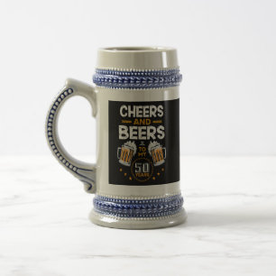 Prost und Bier zu meinen 50 Jahren Bierglas