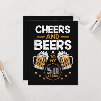 Prost und Bier zu meinen 50 Jahren Einladung