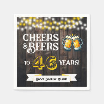 Prost und Bier zum 46. rustikalen Geburtstagsparty