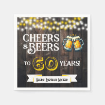 Prost und Bier zum 60er rustikalen Geburtstagsfest