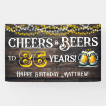 Prost und Bier zum 86. Geburtstagsparty-Banner