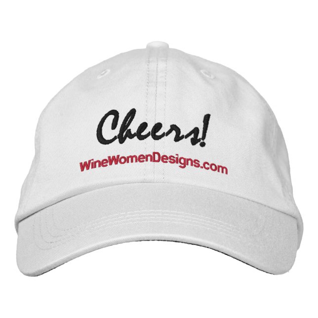 Prost! Wine Women Designs Light Bestickte Baseballkappe (Vorderseite)