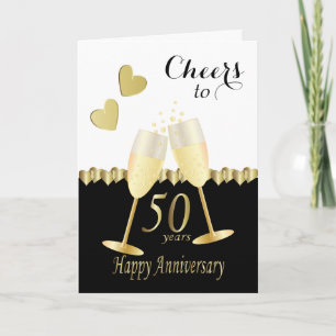 Prost zum 50. goldenen Jubiläum   DIY Text Karte