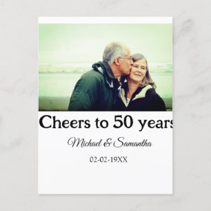 Prost zum 50-jährigen Jubiläum Name Foto Datum Postkarte