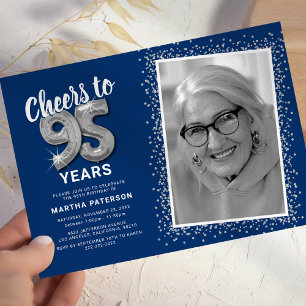 Prost zum 95. Geburtstagsfoto Einladung