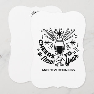 Prost zum Design für die Neujahrsfeier Einladung