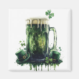 Prost zum St. Patrick's Day! Bier-Illustration Magnet