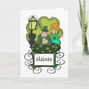 Prost zum St. Patrick's Day im Pub Karte