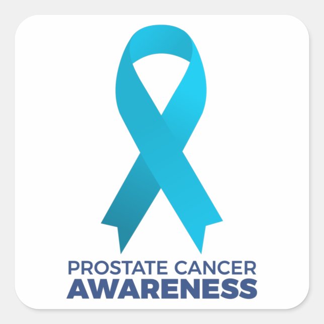 Prostata Cancer Awareness Quadratischer Aufkleber (Vorderseite)