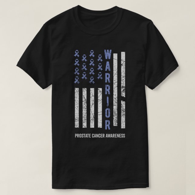 Prostatakrebs-Auszeichnungen des Kriegers mit leic T-Shirt (Design vorne)