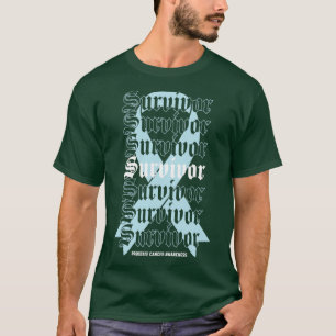 Prostatakrebs Awareness Survivor Light Blue Ribb T-Shirt