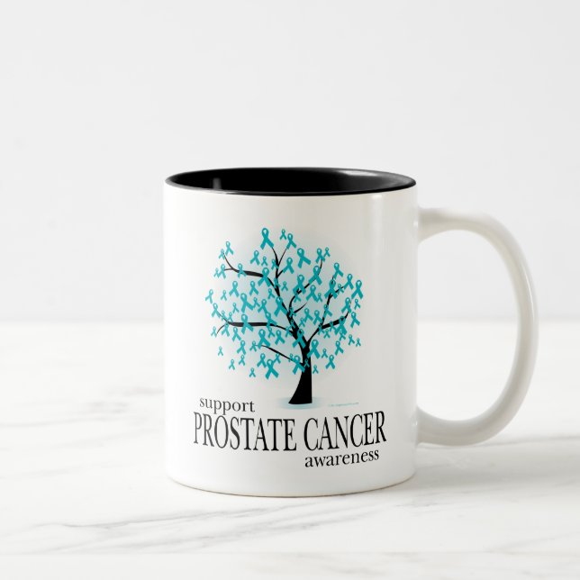 Prostatakrebs-Baum Zweifarbige Tasse (Rechts)