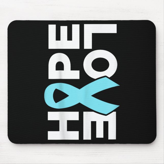 Prostatakrebs-Bewusstsein - Hope Liebe Support Rib Mousepad (Vorne)