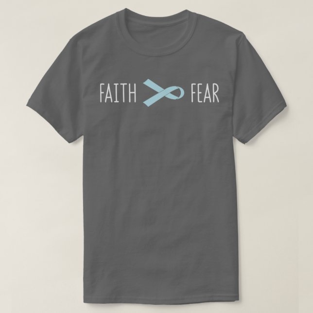 Prostatakrebs-Bewusstsein über Angst Geschenk T-Shirt (Design vorne)