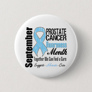 Prostatakrebs-Bewusstseins-Monat beunruhigtes Band Button