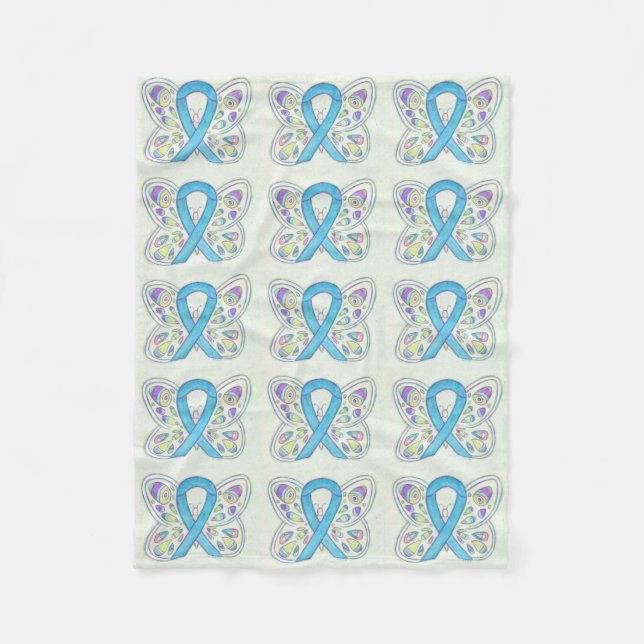 Prostatakrebs-Bewusstseinsband Fleece Blanket (Vorderseite)