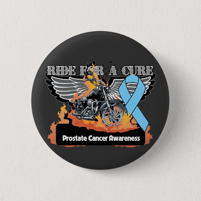 Prostatakrebs für eine Heilung Button (Vorderseite)