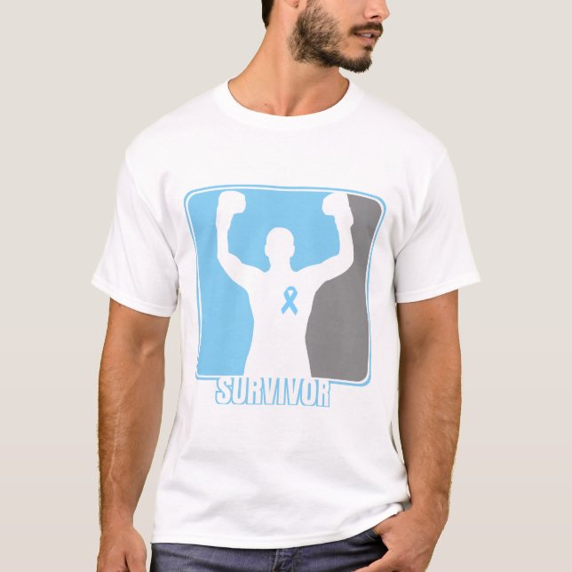 Prostatakrebs-gewinnender Überlebender T-Shirt (Vorderseite)
