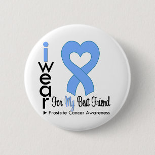 Prostatakrebs-Herz-Band BESTER FREUND Button
