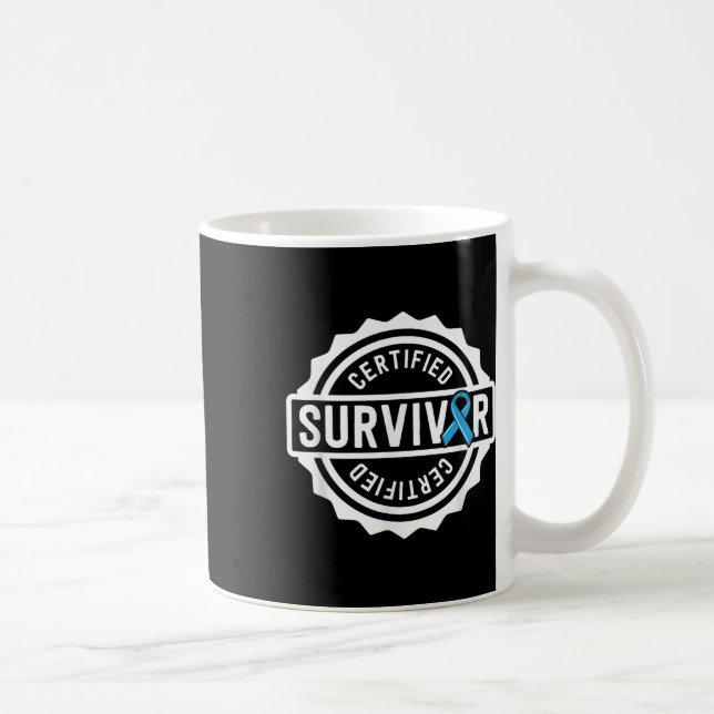Prostatakrebs Überlebenspende für Männer - Blauer  Kaffeetasse (Rechts)