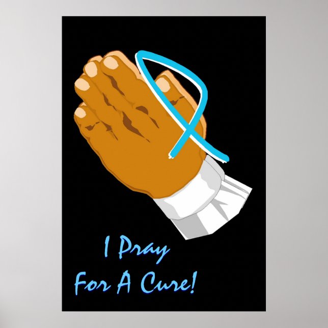 Prostatakrebsbewusstsein, das ich für ein heilende poster (Vorne)
