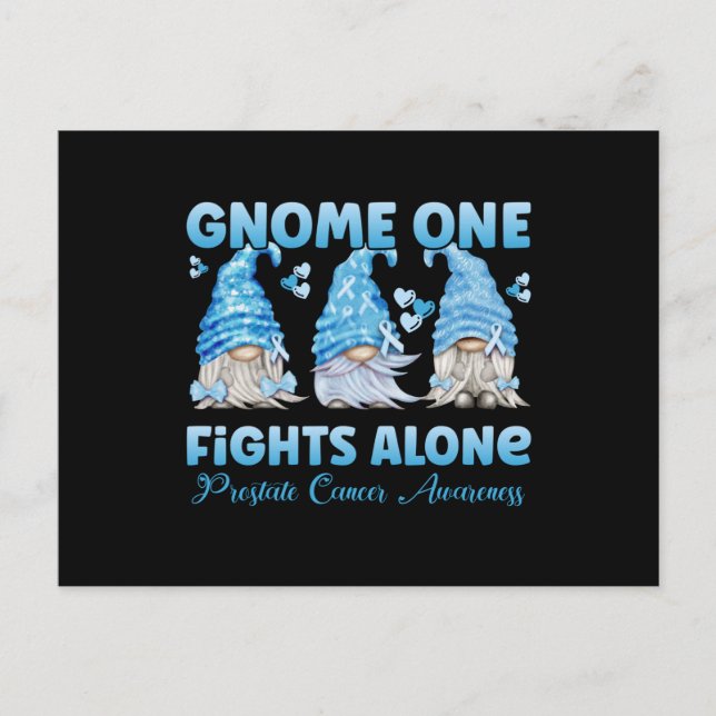 Prostate Cancer Awareness Light Blue Gnome Postkarte (Vorderseite)