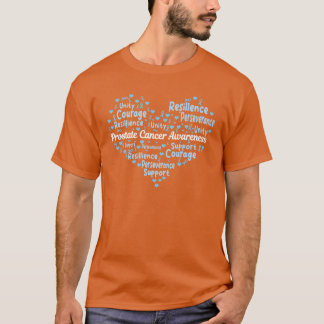 Prostate Cancer Awareness Month Blue Ribbon Love f T-Shirt