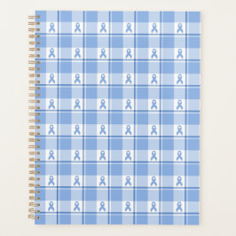 Prostate Cancer Awareness Plaid Light Blue Ribbon Planer